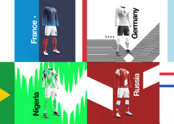 ¿Cómo se verían los uniformes de los equipos con un estilo retro y minimalista?