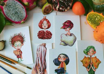 El arte de Marija Tiurina inspirado en frutas y verduras