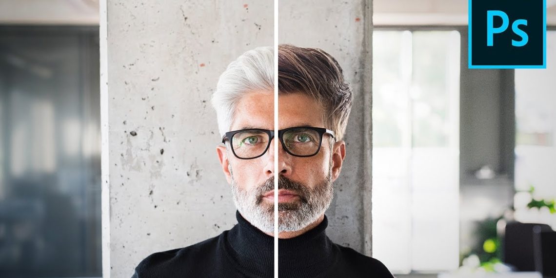 ¡La mejor manera de reemplazar el cabello blanco a oscuro con Photoshop!