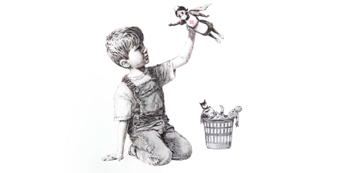 Banksy rinde homenaje al personal médico que lucha contra el coronavirus