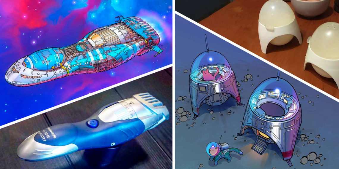 Este artista convierte objetos cotidianos en increíbles diseños de naves espaciales