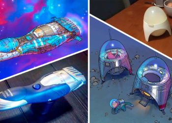 Este artista convierte objetos cotidianos en increíbles diseños de naves espaciales
