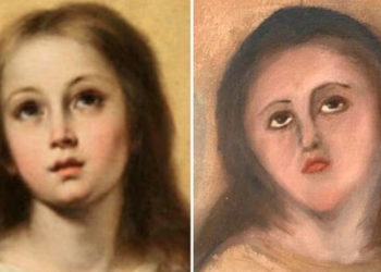 Una Inmaculada de Murillo acaba “desfigurada” como el Ecce Homo durante su restauración