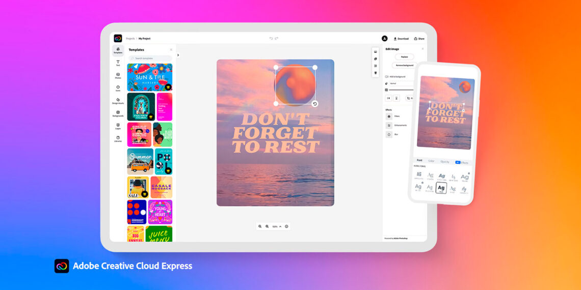 ¿Adiós Canva? Adobe lanza Creative Cloud Express, una herramienta de creación rápida y sencilla de contenidos digitales