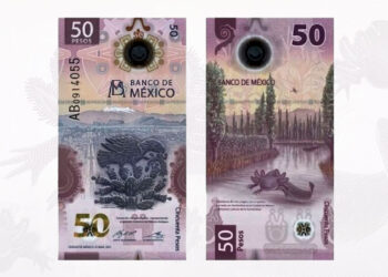 Billete de 50 pesos del ajolote gana el premio al ‘MÁS BONITO DEL MUNDO’