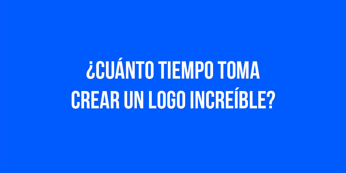 ¿Cuánto tiempo toma crear un logo increíble?